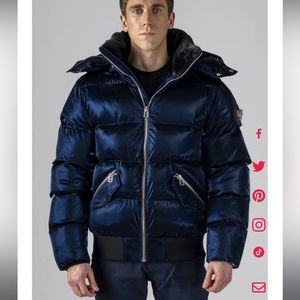 NEW - MEN'S WOODY BOMBER JACKET - ALL WET NAVY - XL - super warm